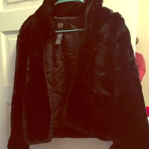 Faux fur jacket from gap; size xl